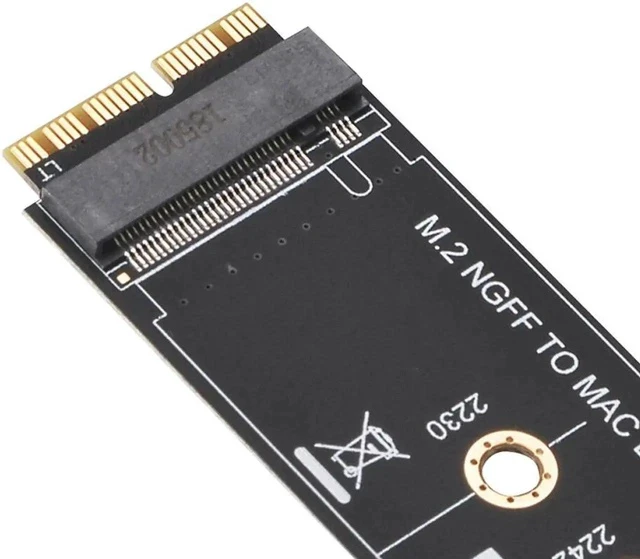 Alt view image 5 of 6 - M.2 NVME SSD Convert Adapter Card for MacBook Air Pro Retina 2013-2017 NVME/AHCI SSD Upgraded Kit For A1465 A1466 A1398 A1502 M2
