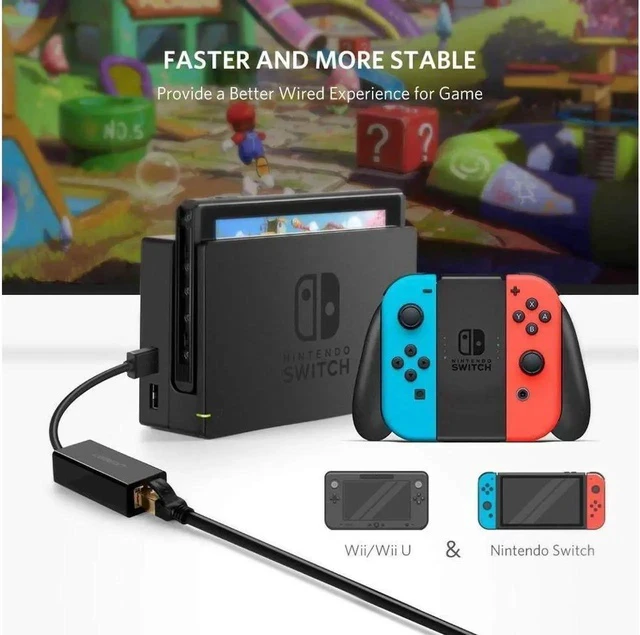 Alt view image 7 of 7 - USB Ethernet Adapter USB 2.0 Network Card to RJ45 Lan for Windows 10 Xiaomi Mi Box 3 Nintend Switch Ethernet USB, Black