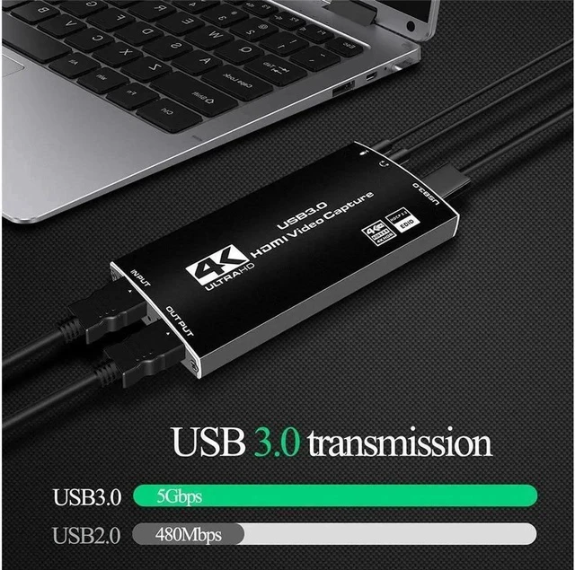Alt view image 3 of 7 - 4K@60hz HDMI Video Capture Card 1080p 60fps Board Game Capture Card USB 3.0 Recorder Box Device Support HDR, EDID, HDCP2.2 for Live Streaming Video Recording HDMI Loop Out