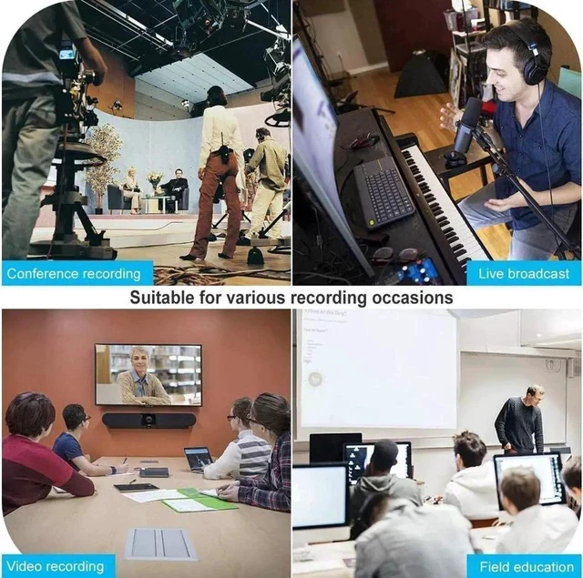 Alt view image 2 of 7 - Audio Video Capture Card 4K HDMI to USB 1080P High Definition Device Record Directly to Computer for Gaming Streaming Teaching Video Conference, Live Broadcasting Without Delay