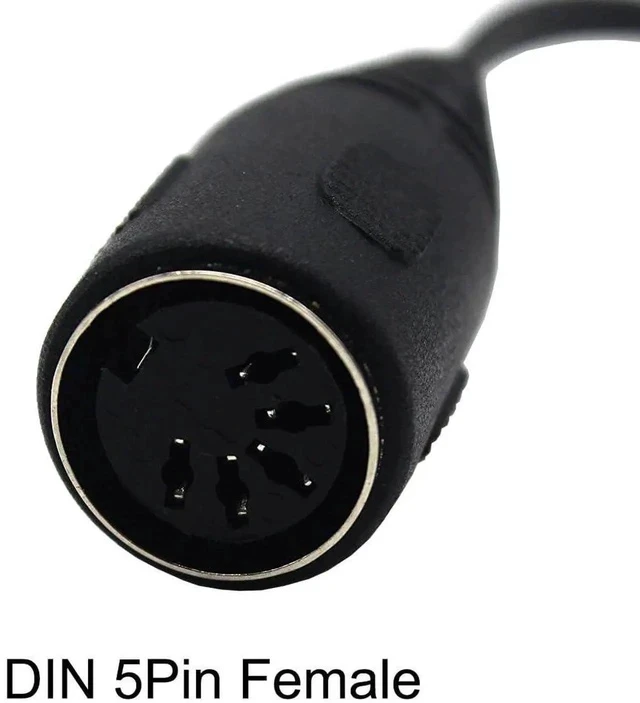 Alt view image 4 of 6 - DIN 5 Pin to RCA Cable, 1.5Ft/50cm 5-Pin Din Female to 2 RCA Male Audio Adapter Cable for Electrophonic Bang & Olufsen, Naim, Quad, Stereo Systems