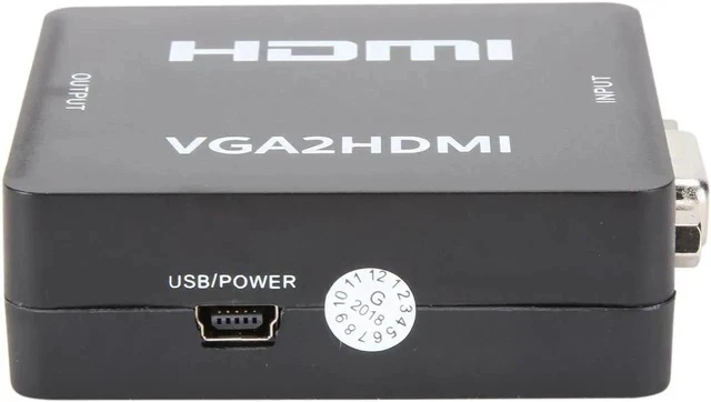 Alt view image 2 of 3 - VGA to HDMI, GANA 1080P Full HD Mini VGA to HDMI Audio Video Converter Adapter Box With USB Cable and 3.5mm Audio Port Cable Support HDTV for PC Laptop Display Computer Mac Projector