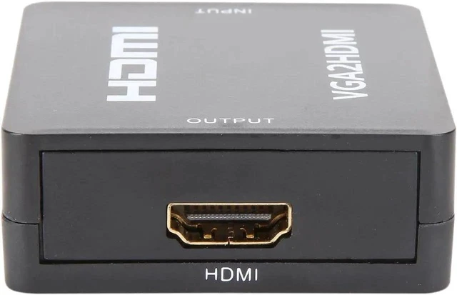 Alt view image 3 of 3 - VGA to HDMI, GANA 1080P Full HD Mini VGA to HDMI Audio Video Converter Adapter Box With USB Cable and 3.5mm Audio Port Cable Support HDTV for PC Laptop Display Computer Mac Projector