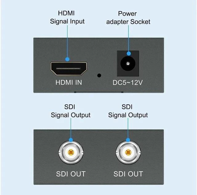 Alt view image 3 of 7 - HDMI to SDI to HDMI SDI Adapter Video Converter, 1080P HDMI-compatible to 2CH SDI converter HDMI-compatible to Sdi 3G-SDI/HD-SDI broadcast HD Adapter for Camera Television