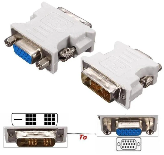 Alt view image 5 of 6 - 1pc DVI-D To VGA Adapter DVI-D 18+1Pin Dual Link Male to VGA 15 Pin Female Plug Adapter For PC Laptop
