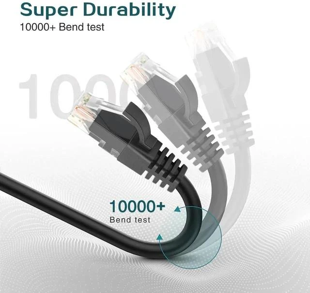 Alt view image 3 of 7 - Ethernet Cable 2 ft 2 Pack - Cat 6 High Speed Network Cable with Rj45 Connectors, Short Patch Cable for Patch Panel, Switch