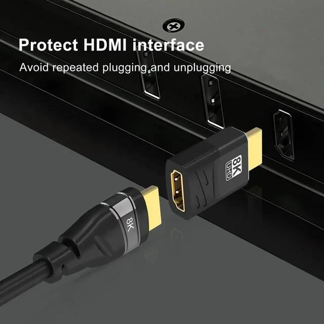 Alt view image 4 of 7 - 2 Pack HDMI 2.1 Female to Female Coupler Adapter, 8K@60Hz 4K@120Hz HDR eARC HDMI Extension Connector for HDTV PC Laptop Monitor PS5