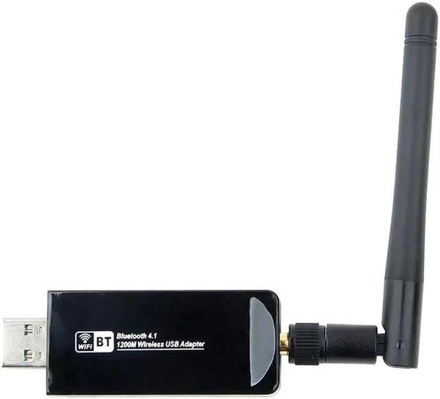 Alt view image 5 of 5 - 2IN1 Dual Band 1200Mbps Bluetooth 4.1 Wireless USB 3.0 Wifi Adapter 2.4G/5Ghz Realtek RTL8822BU Network Card Dongle w/Antenna