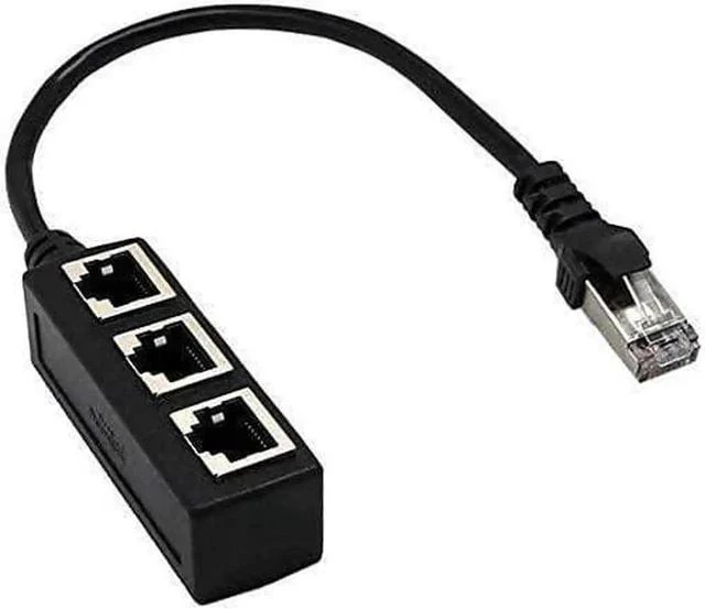 Main image of RJ45 Ethernet Splitter Cable Minriu RJ45 Y Splitter Adapter 1 to 3 Port Ethernet Switch Adapter Cable for CAT 5/CAT 6/CAT 7