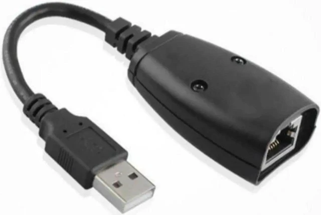 Alt view image 2 of 2 - LAN Cable Computer RJ45 Cable USB Extension Extender Adapter Up To 150ft Using CAT5 RJ45 LAN Cable
