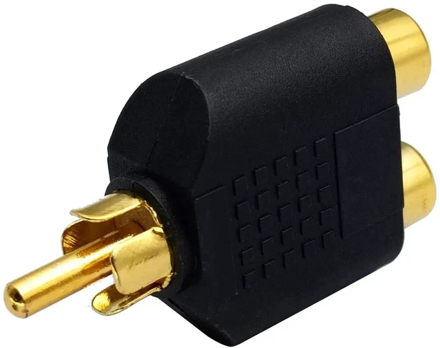 Alt view image 5 of 7 - RCA Y Splitter Adapter,Gold-Plated1RCA Male to 2 RCA Female Jack Audio Video Y Splitter Adapters Connector for Audio Video AV TV Cable Convert (5 Pack M/F)