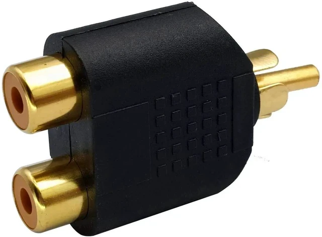 Alt view image 6 of 7 - RCA Y Splitter Adapter,Gold-Plated1RCA Male to 2 RCA Female Jack Audio Video Y Splitter Adapters Connector for Audio Video AV TV Cable Convert (5 Pack M/F)