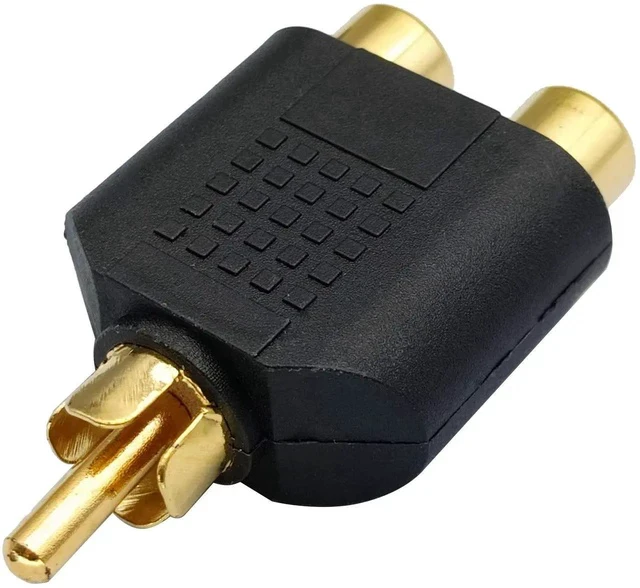Alt view image 3 of 7 - RCA Y Splitter Adapter,Gold-Plated1RCA Male to 2 RCA Female Jack Audio Video Y Splitter Adapters Connector for Audio Video AV TV Cable Convert (5 Pack M/F)