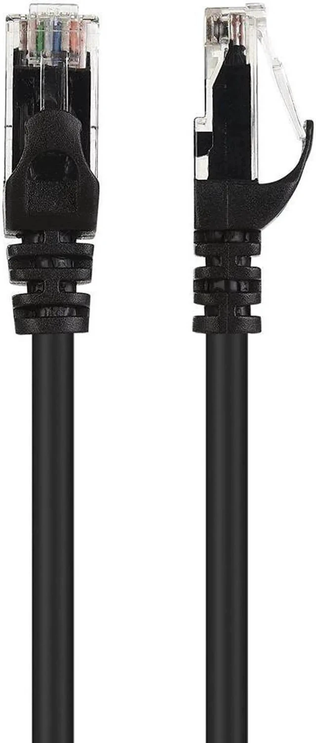 Alt view image 3 of 6 - CAT6 Ethernet Cable LAN Network RJ45 Internet Patch Cord 10Pack Black 1ft Bare Copper
