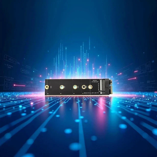Alt view image 4 of 5 - Wireless for M.2 A/E for Key Slot to for M for Key WiFi Bluetooth-Compatible Adapter for NVMe PCI for Express M.2 Nvme Ssd Adapter Card M2 Key A-E to M2 NVME Converter Card to, 1 Piece