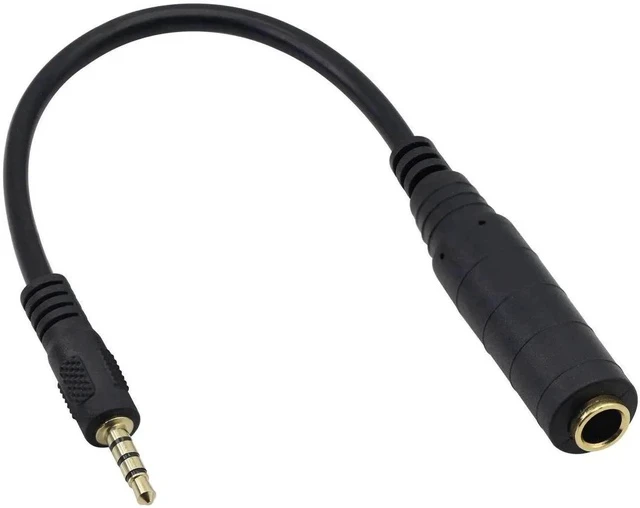 Alt view image 4 of 6 - 1/4" to 1/8" Adapter,6.35mm Stereo Jack to 3.5mm TRRS Male Audio Cable Connector Adapter for Amplifiers, Guitars, Pianos, Home Theater Equipment Etc.