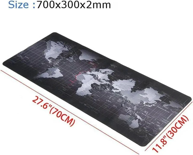 Alt view image 6 of 6 - Extended Big Mouse Pad Gaming ,Large Desk Pad World Map , Large Desk Mat Game Mousepad,L 27.56 in * W 11.81 in Computer Desk Pad with Non-Slip Rubber Base,Desk Matt for Desktop