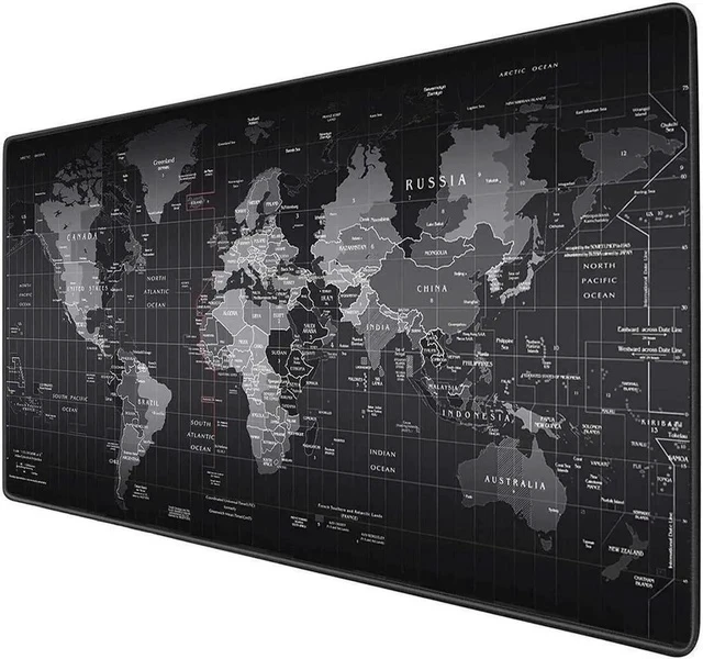 Alt view image 5 of 6 - Extended Big Mouse Pad Gaming ,Large Desk Pad World Map , Large Desk Mat Game Mousepad,L 27.56 in * W 11.81 in Computer Desk Pad with Non-Slip Rubber Base,Desk Matt for Desktop