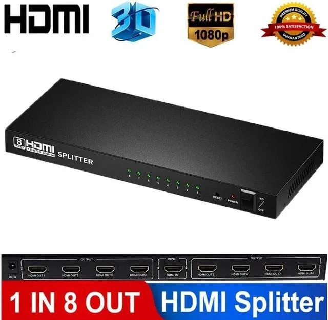 Main image of 1x8 8 Ports HDMI Powered Splitter for Full HD 1080P ; 3D Support (One Input To Eight Outputs)