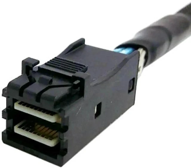 Alt view image 3 of 4 - 100cm SFF-8643 Mini SAS HD to U.2 SFF-8639 NVMe SSD Cable, PCIe High-Speed Internal Storage Wire for Motherboard M.2 RAID Card