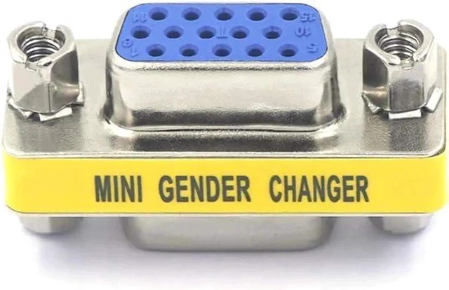 Alt view image 5 of 6 - 2 Pack HD15 VGA Female to Female Coupler, SVGA Mini Gender Changer VGA Cable Extender Adapter for Monitor PC Laptop Projector