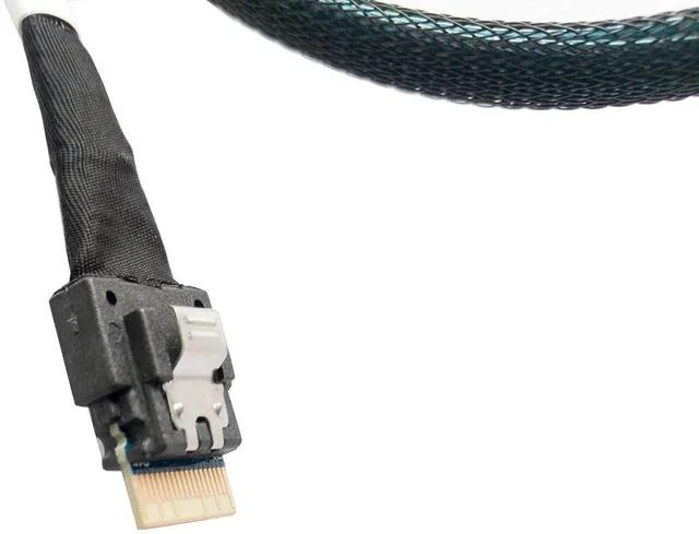 Alt view image 4 of 5 - 80cm SlimSAS 4X to Mini SAS HD 4X Storage Cable, SFF-8654 38Pin to SFF-8643 36Pin, 24Gbps SAS / 8GT/s PCIe SAS3.0 Server Internal Cable