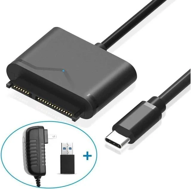 Main image of SATA to USB 3.0&Type-C, SATA III Hard Drive Adapter Converter for 3.5/2.5 Inch HDD/SSD with 12V/2A Power Adapter , USB 3.0 Adapter, Type-C Cable (FXHU.00111FX01002)