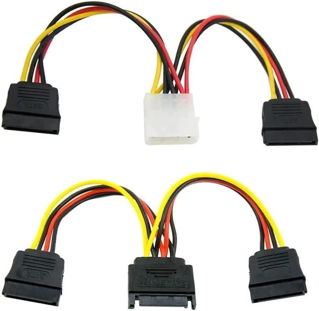 Alt view image 2 of 5 - 2Pack SSD Mounting Bracket 2.5 to 3.5 Adapter with SATA Cable and Power Splitter Cable,DIY 2.5" to 3.5" Internal SSD/HDD Mounting Kit (Black)