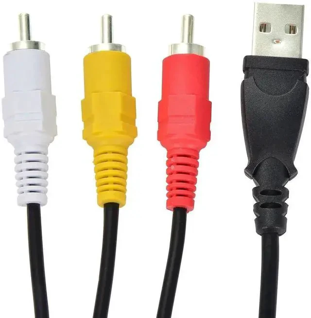 Alt view image 3 of 3 - USB to 3 RCA AV A/V TV Adapter Cord Cable forTV/Mac/PC/Video