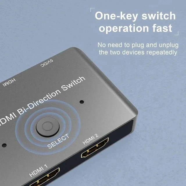 Alt view image 3 of 7 - Bi-Directional HDMI 2.1 Switch 2 in 1 Out / 1 in 2 Out, 48Gbps 8K@60Hz 4K@120Hz HDMI Switcher Supports Dynamic HDR & Dolby Atmos, Compatible with QLED TV, PS5, Xbox, Fire Stick