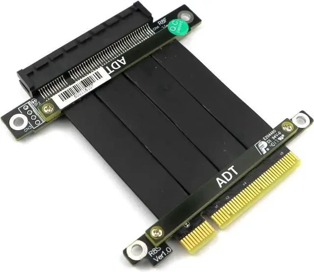 Alt view image 2 of 6 - ADT-LINK PCIe X8 to X8 Adapter Cable for Graphics Video Card PCI Express Extender PCIe X8 to PCIe X8 Slot Extension Cable for 1U 2U Server (5CM)