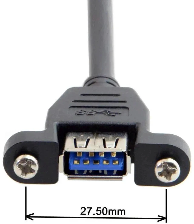 Alt view image 3 of 7 - 25cm Screw Mount Single USB 3.0 Type-A Female to Motherboard 20Pin Header Internal Extension Cable