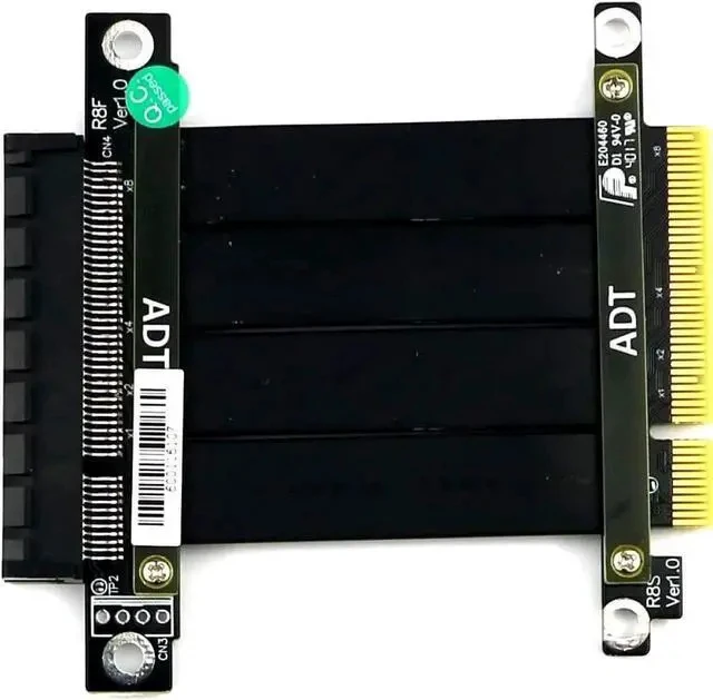 Alt view image 4 of 6 - ADT-LINK PCIe X8 to X8 Adapter Cable for Graphics Video Card PCI Express Extender PCIe X8 to PCIe X8 Slot Extension Cable for 1U 2U Server (5CM)