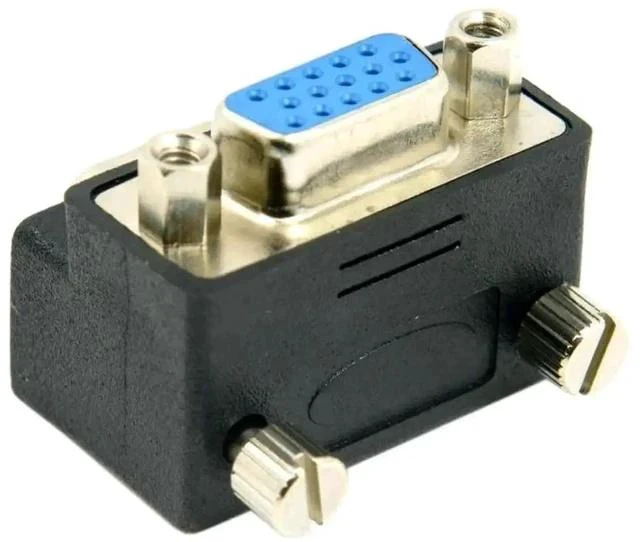 Alt view image 6 of 7 - 90 Degree Down Angled HDB15Pin VGA Male to Female Gender Changer, SVGA D-Sub Video Adapter for Graphics Card, Monitor & Projector