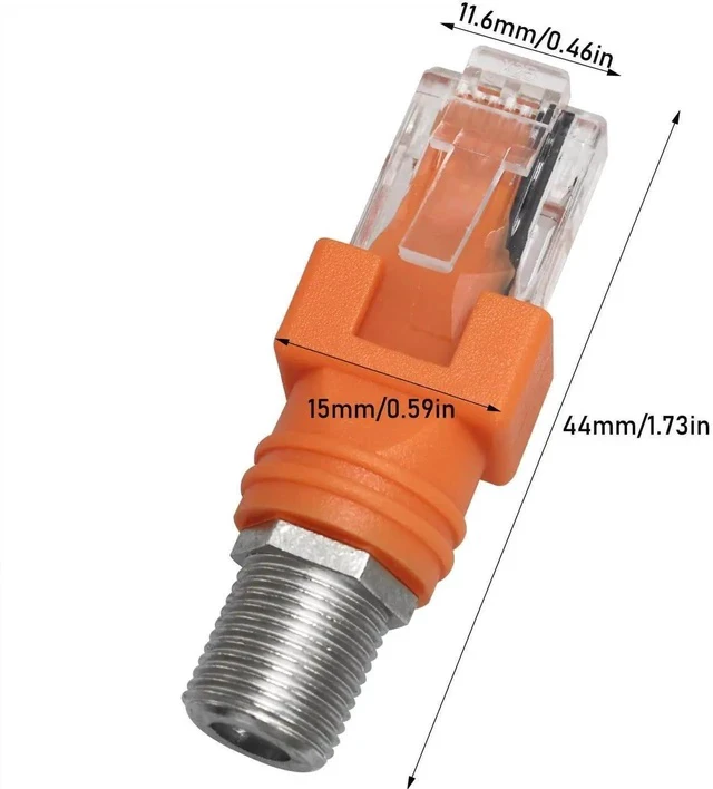 Alt view image 5 of 5 - 2PCS RJ45 Converter Adapter Coaxial Barrel Coupler Adapter Connector Coax Straight Connector