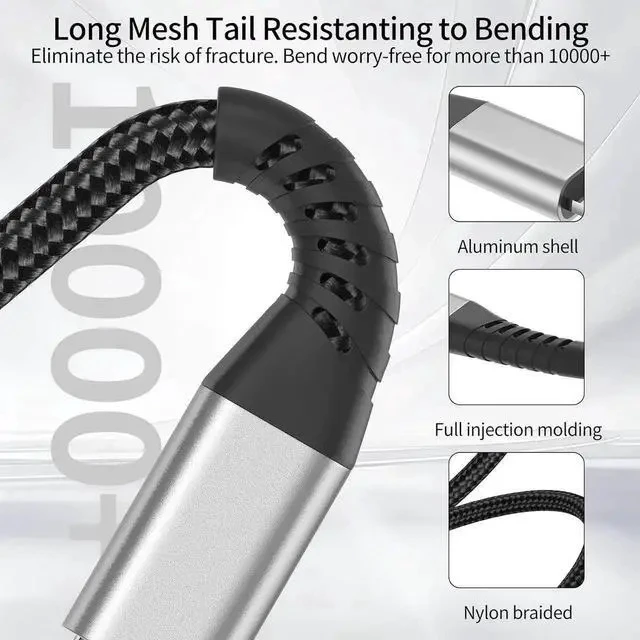Alt view image 3 of 7 - 6 inch USB C to Lightning Cable Short 3-Pack Braided Type C iPhone Cable PD Fast Charging MFi Certified 0.5ft iPhone Charging Cable for Apple iPhone 14 13 12 11 Pro Max Xs Plus iPad Air Mini Black