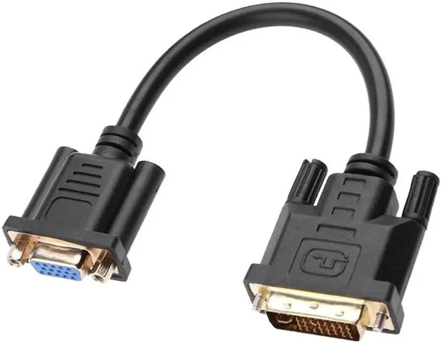 Alt view image 2 of 7 - DVI D to VGA Adapter Cable 24 + 5 Pin DVI Plug to 15 Pin VGA Socket