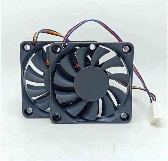 Alt view image 2 of 2 - set of 2 fans Shuttle XH170V Slim PC Computer APISTEK SA61O2U SA6102U PFGA 6010 slim 60x60x10mm 60mm 6CM 4Pin Cooling Fan