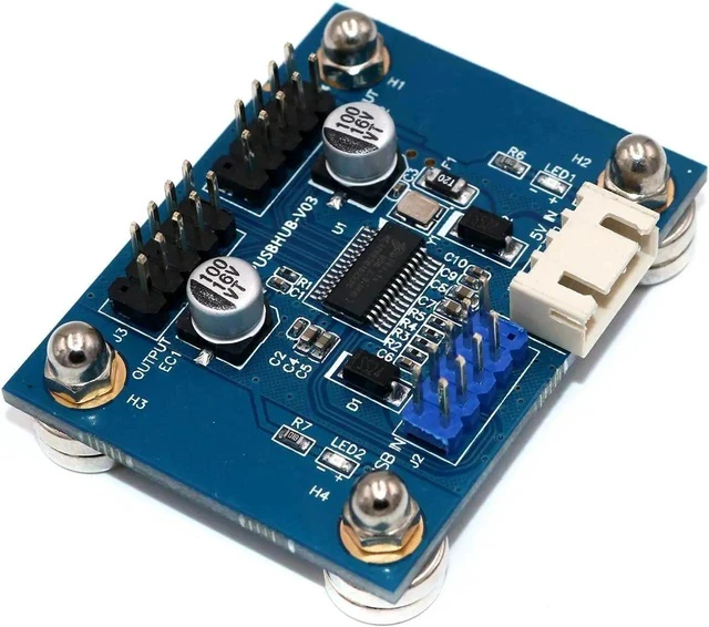 Alt view image 6 of 6 - Cable USB 9Pin Motherboard USB 9pin Male Header Hub Splitter Connector USB 2.0 Hub with Extension Cable SATA Cable Magnetic Base