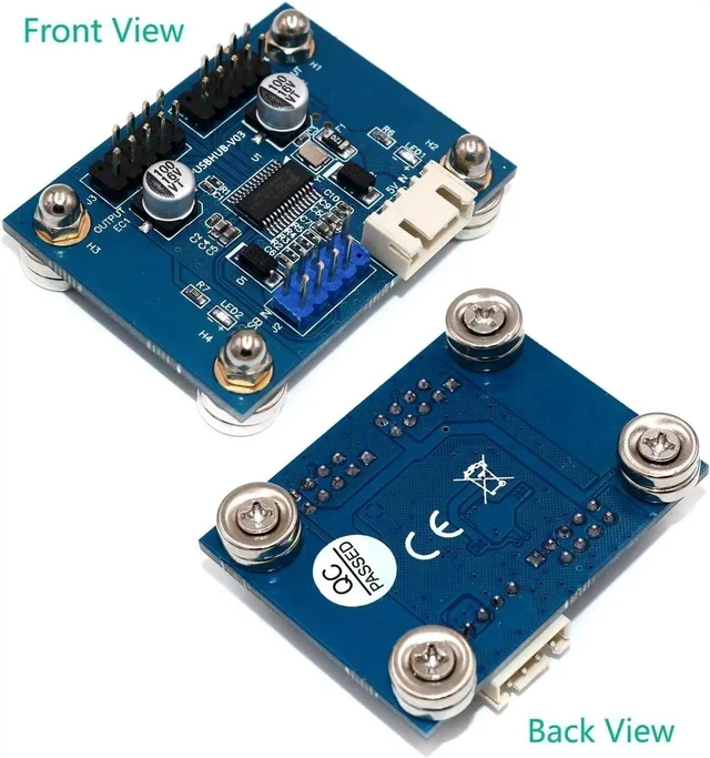 Alt view image 4 of 6 - Cable USB 9Pin Motherboard USB 9pin Male Header Hub Splitter Connector USB 2.0 Hub with Extension Cable SATA Cable Magnetic Base
