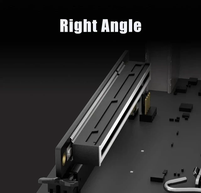 Alt view image 2 of 6 - PA17 PCIe 5.0 X16 Riser Adapter Card, Right Angle and Low-Profile for 1U/2U Server Installation