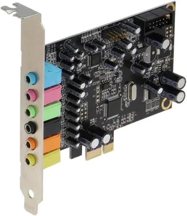Alt view image 3 of 4 - SE-PCIE-SC-10 High Quality PCIe 7.1 Channel Sound card ( Chip set : CM8828 + CM9882A ) with SPDIF Bracket