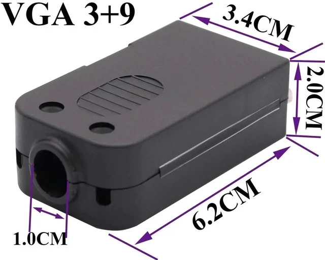 Alt view image 7 of 7 - VGA Screw Terminal Block Adapter D-SUB 15 Pin 3 Row DB15 VGA Female to 16 Pin/Way Female Serial Terminal Breakout Board Connector Signal Module with case (2Pcak/Female)