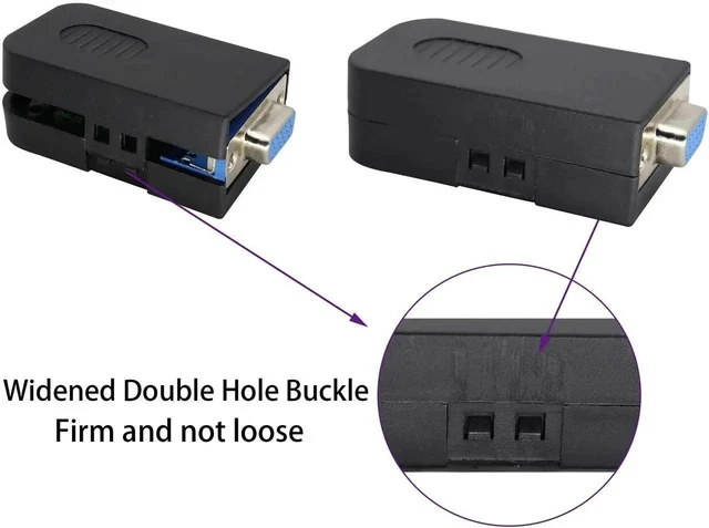 Alt view image 2 of 7 - VGA Bolt Screw Adapte D-SUB DB15 VGA Female Port to 15 Pin/Way Female Terminal Breakout Board Connector DB15 3 Row VGA Terminal Adapter with Case&Screw (2Pcak/Female)