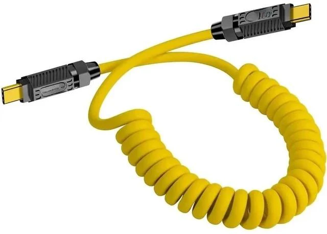 Main image of FOR Coiled USB C to USB C Cable 140W, 20Gbps Spring Coiled USB Type C Cable, 8K@60Hz Video Transfer USB C Cord for