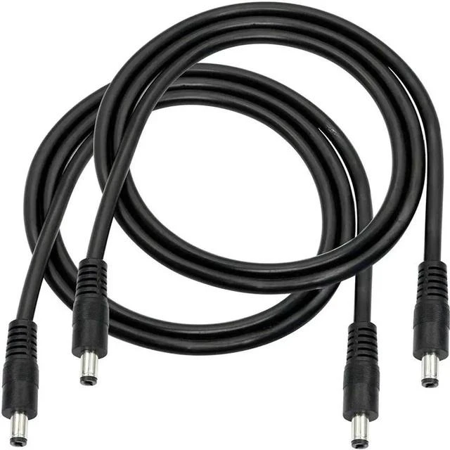 Main image of FOR 2pcs/lot DC to DC Cable,3FT 18AWG DC 5.5MM x 2.1MM Male to Male Plug Power Adapter Cable for LED, CCTV, Car, Monitors,etc(2 Pcs)