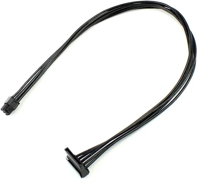 Alt view image 3 of 4 - 40CM 6Pin to SATA SDD Power Cable for Vostro 3070 3670 967 3977 3980 Desktop Computer Power Supply Expansion Cable