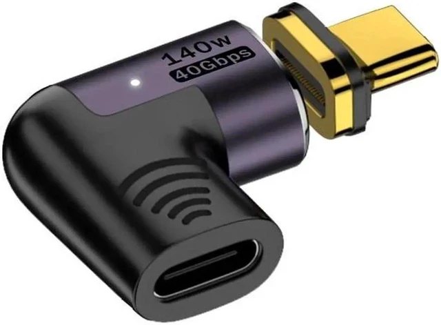 Alt view image 4 of 5 - 140W USB4.0 Magnetic Adapter USB C To Type C 40Gbps Fast Charging Magnet Converter Cable Connector 8K@60Hz USB Type C Adapter(3)