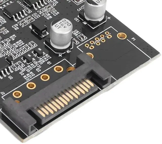 Alt view image 6 of 7 - PCIe x1 Dual PS/2 Expansion Card, PCI Express PS2 Keyboard & Mouse Controller Card with No USB Circuit, SATA 15-Pin Power Supply, for Industrial PC, POS, Server KVM & Legacy Devices