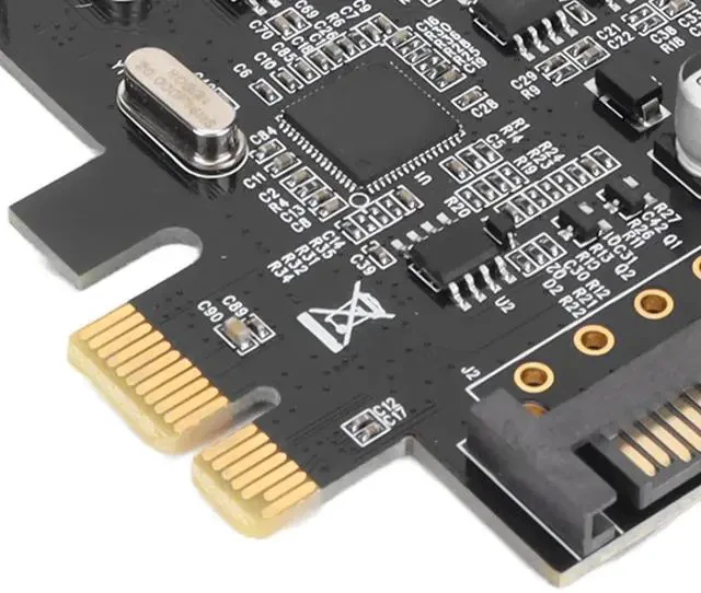 Alt view image 7 of 7 - PCIe x1 Dual PS/2 Expansion Card, PCI Express PS2 Keyboard & Mouse Controller Card with No USB Circuit, SATA 15-Pin Power Supply, for Industrial PC, POS, Server KVM & Legacy Devices